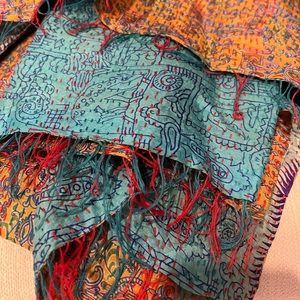 Beautiful kantha scarf from India